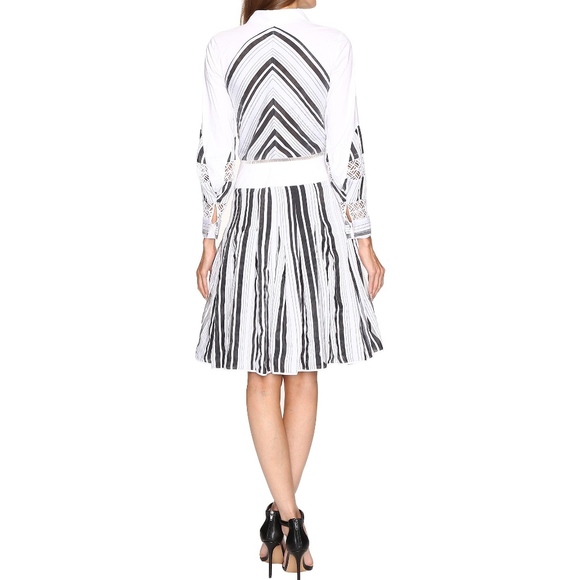 Zac Posen Dresses & Skirts - Zac Posen Organdy Stripe Black White Dress $1290!